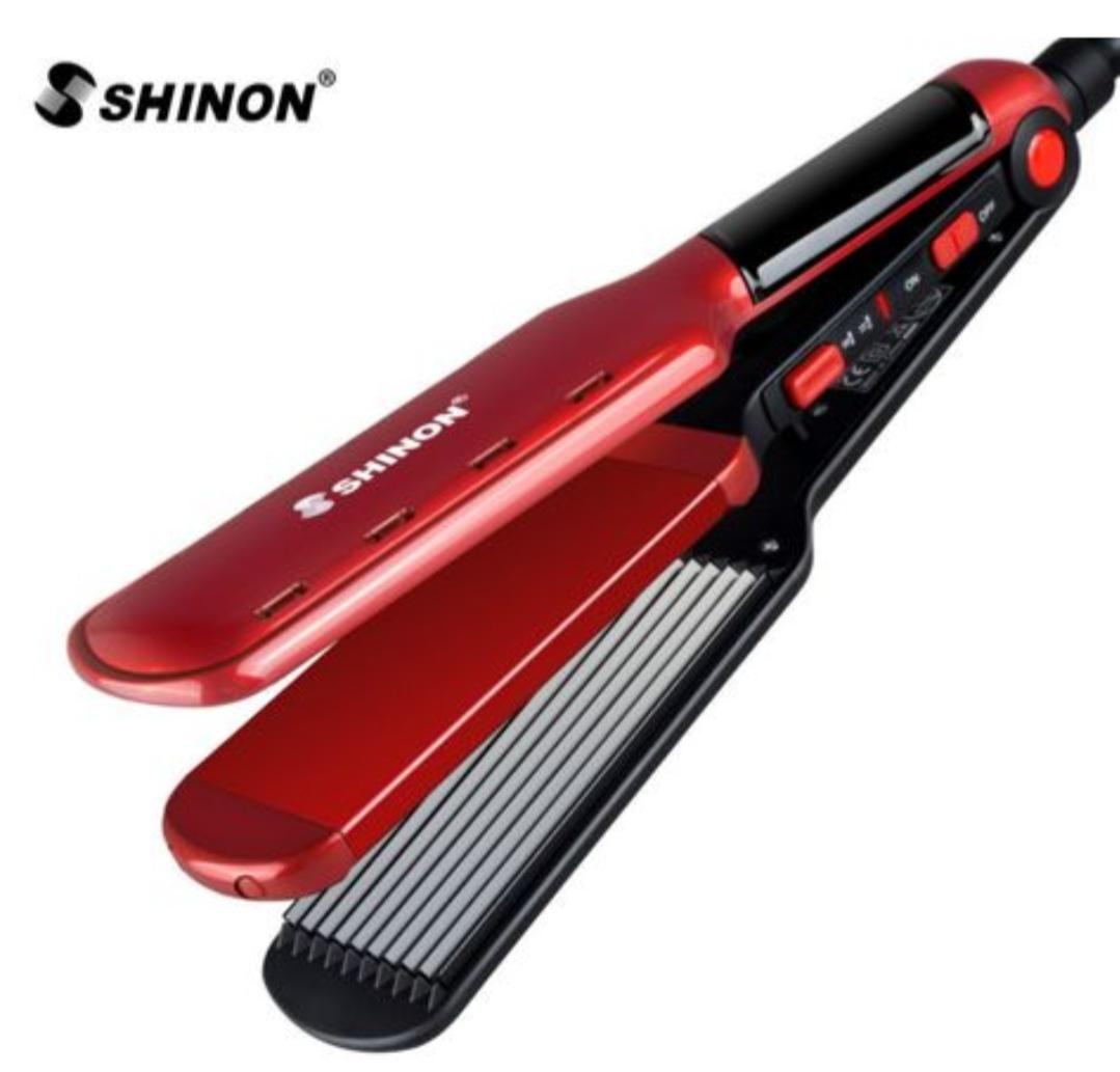 Shinon 8089 Sh-8089 2 in 1 Professional Ceramic Hair Straightener & Curler heavy duty result